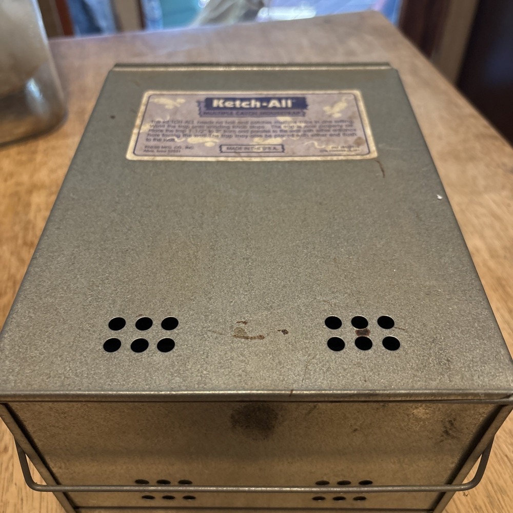 Ketch-All Live Mouse Trap Galvanized Steel Kness Mfg Co Made in USA
